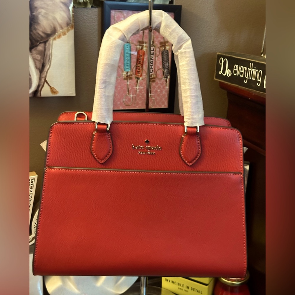 NWT - Kate Spade red leather satchel